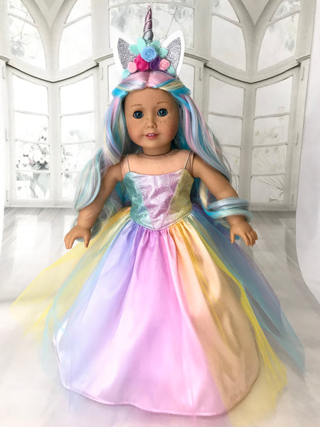 American girl doll unicorn top clothes