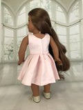 Pink pleated dres for American Girl Doll
