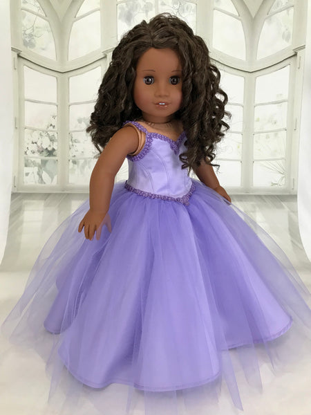 American girl shop purple dress