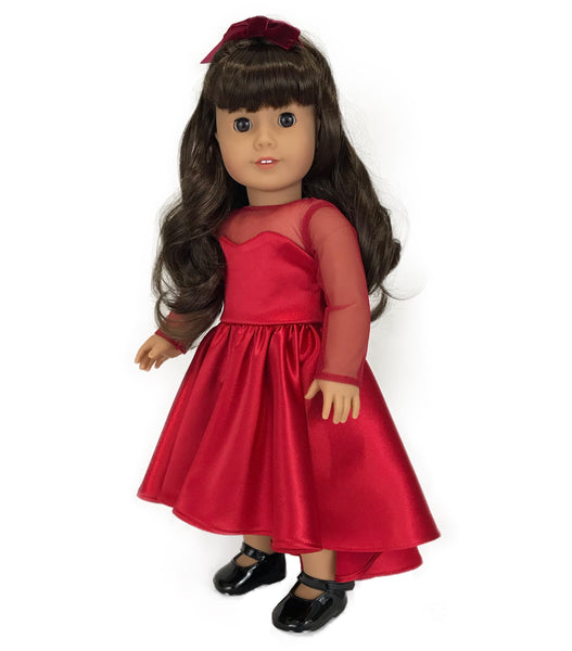 High-Low Red Dress for American Girl Doll – American Girl Doll Clothes by  Rocio