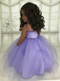 Pageant Dress Ball Gown for American Girl Doll Purple