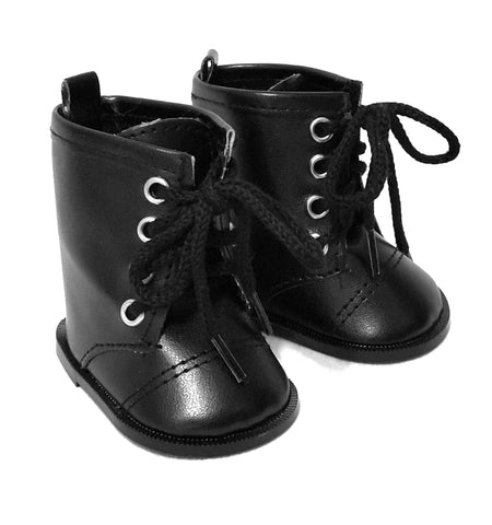 American girl doll black tie boots