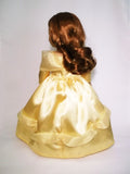 Handmade Princess Belle dress for American Girl doll and 18" Dolls.
