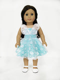 Mint Lace Dress for American Girl Dolls.