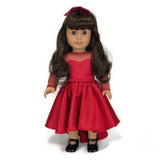 High-Low Red Dress for American Girl Doll