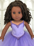 Pageant Dress Ball Gown for American Girl Doll Purple