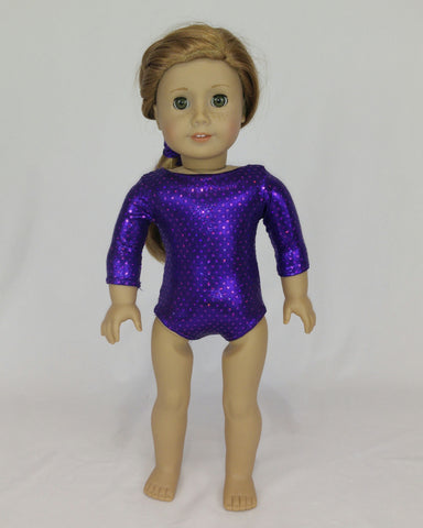 Gymnastics Leotard Purple for American Girl and 18inch Dolls