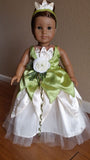 Handmade Princess Tiana (The Princess and the frog) outfit for American Girl Doll