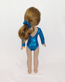 Gymnastics Leotard Blue for Wellie Wishers Dolls
