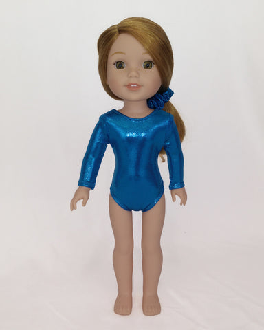 Gymnastics Leotard Blue for Wellie Wishers Dolls