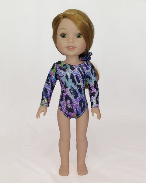 Gymnastics Leotard Black Red Silver for American Girl and 18inch Dolls –  American Girl Doll Clothes by Rocio