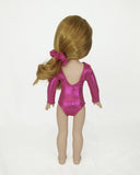 Gymnastics Leotard Pink for Wellie Wishers Dolls