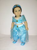 Handmade Princess Jasmine (Aladdin) outfit for American Girl Doll