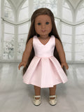 Pink pleated dres for American Girl Doll