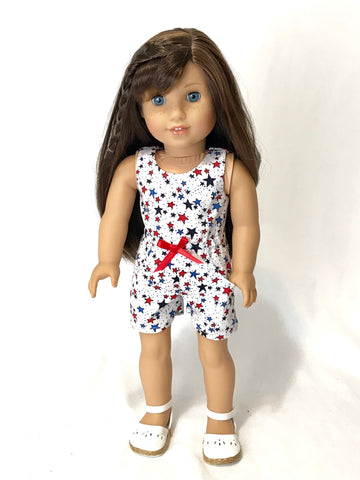 American girl 4th of July romper clothes 