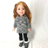 Grey Pullover for Wellie Wishers Doll