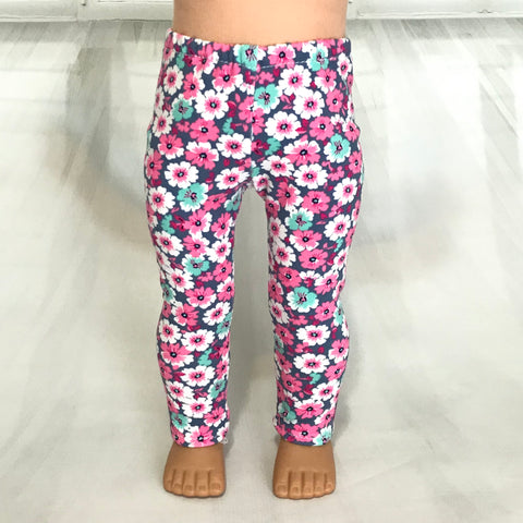 Trendy leggings flowers pink fit American girl dolls – American Girl ...
