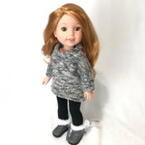 Grey Pullover for Wellie Wishers Doll