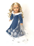 Snow Queen dress fit American Girl Doll