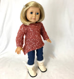 Red Sweater for American Girl Doll
