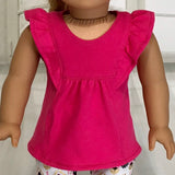 Flutter sleeve top fit American girl doll