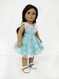 Mint Lace Dress for American Girl Dolls.