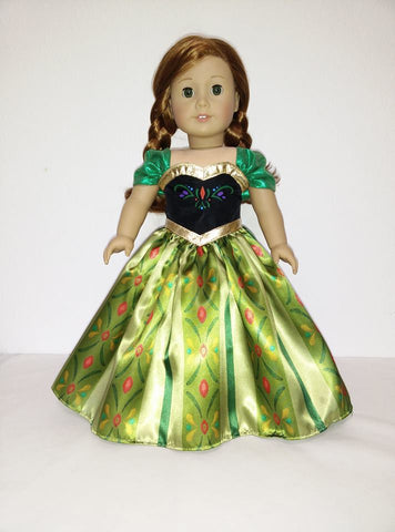 Handmade Princess Princess Anna (Frozen) dress for American Girl Doll American Girl Doll Clothes by Rocio Handmade Princess Princess Anna (Frozen) dress for American Girl Doll American Girl Doll Clothes by Rocio