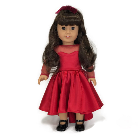 High-Low Red Dress for American Girl Doll American Girl Doll Clothes by Rocio High-Low Red Dress for American Girl Doll American Girl Doll Clothes by Rocio