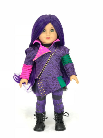 Handmade Descendants Mal Inspired outfit for American Girl Doll