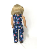 4th of July jumpsuit for American Girl and 18” dolls 07