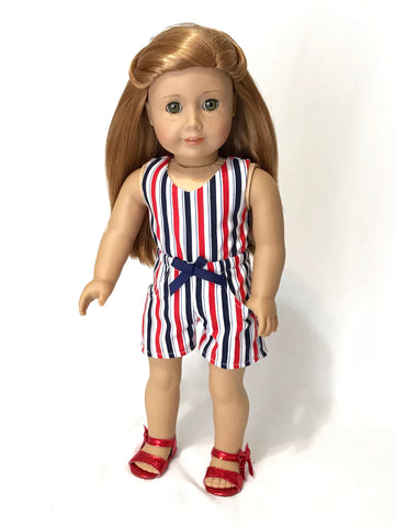 American Girl 4th of July romper clothes