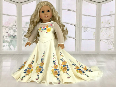 Cinderella Movie Wedding Dress for American Girl and 18" Dolls.