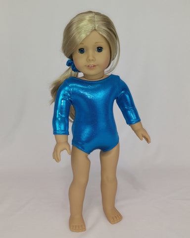 18 Inch Doll Clothes Blue Gymnastics Warm up Suit Handmade 