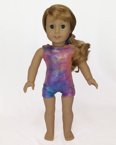 Tumbling Unitards Leopard Oil Dye for American Girl and 18inch