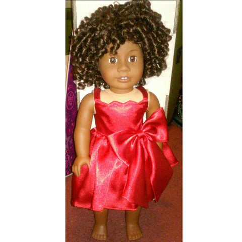 Annie Red Dress with Bow for American Girl Doll American Girl Doll Clothes by Rocio Annie Red Dress with Bow for American Girl Doll American Girl Doll Clothes by Rocio